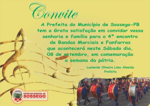CONVITE A POPULAÇÃO SOSSEGUENSE