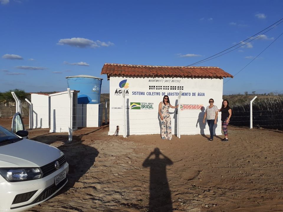 PREFEITA DE SOSSEGO INAUGURA SISTEMA DE ABASTECIMENTO D`ÁGUA EM ASSENTAMENTO