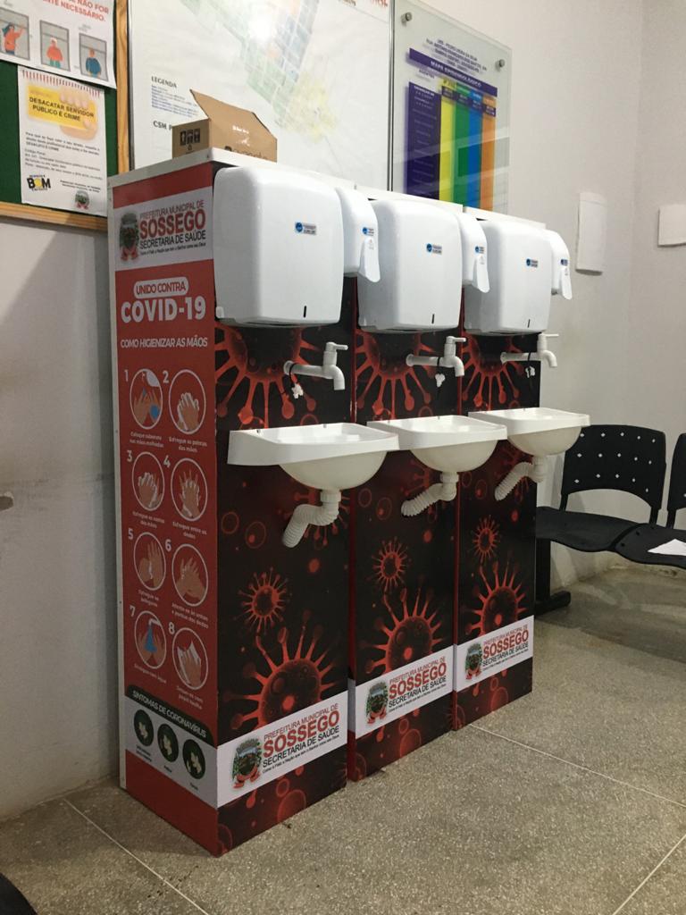 Prefeitura de Sossego vai instalar pias para higienização das mãos em locais públicos da cidade