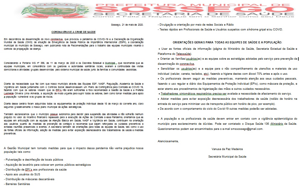 COVID-19 E A CRISE DA SAÚDE