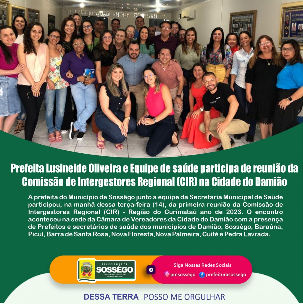 Prefeita Lusineide Oliveira e Equipe de saúde participa de reunião da Comissão de Intergestores Regional (CIR)