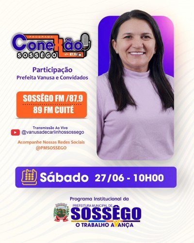 🎙️ Neste sábado tem Conexão Sossêgo! 📻