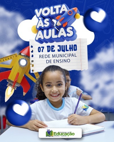COMUNICADO VOLTA ÀS AULAS 07 DE JULHO REDE MUNICIPAL DE ENSINO