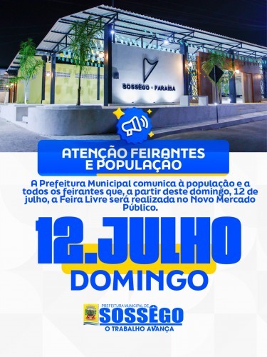 📢 COMUNICADO IMPORTANTE FEIRA LIVRE DA CIDADE