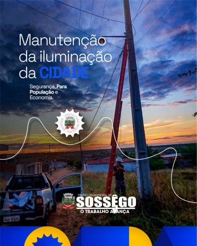 A Prefeitura de Sossêgo segue trabalhando por toda a cidade! 💡